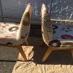 JM20534S)パフュームチェア Mikimoku(ミキモク)　2脚セット  幅：約46cm 高さ：約75cm 奥行：約54cm 中古品【取りに来られる方限定】の画像