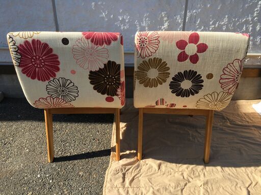 JM20534S)パフュームチェア Mikimoku(ミキモク)　2脚セット  幅：約46cm 高さ：約75cm 奥行：約54cm 中古品【取りに来られる方限定】