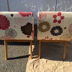 JM20534S)パフュームチェア Mikimoku(ミキモク)　2脚セット  幅：約46cm 高さ：約75cm 奥行：約54cm 中古品【取りに来られる方限定】の画像