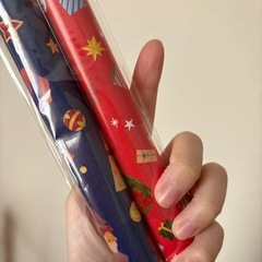 クリスマス　包装紙　2種類セットの画像