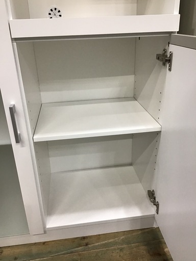 ○販売終了○レンジ台 食器棚 キッチン収納 ホワイト 中古品