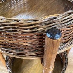 ラタンバスケット【町田市再生家具】252689の画像