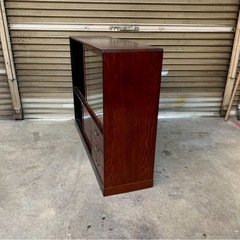 〖倉庫保管品〗 中古 茶箪笥 サイドボード 飾り棚  茶たんす 食器棚 古道具 昭和レトロ ガラス引き戸の画像