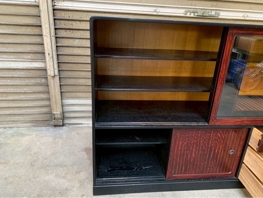倉庫保管品〗 中古 茶箪笥 サイドボード 飾り棚 茶たんす 食器棚