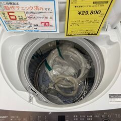【ジャングル守口店】洗濯機　シャープ　ES-GE7H-T　2024年製の画像