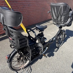 Panasonic電動アシスト自転車 チャイルドシート付き ブラック3人乗り