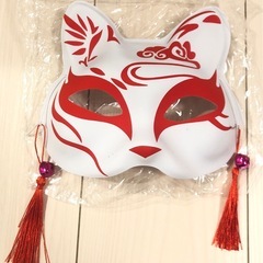 【新品】狐お面  3枚セット きつね コスプレ 和風 半面の画像
