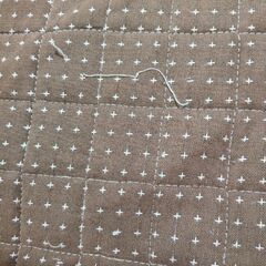 キルトラグ②茶色　187cm×184cmの画像