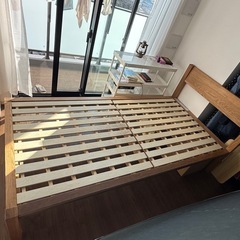 無印良品木製ベッドフレーム・オーク材突板(シングル)の画像