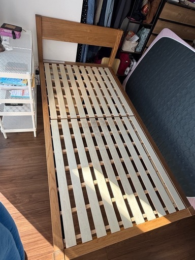 無印良品木製ベッドフレーム・オーク材突板(シングル) (サブリナ