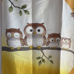 福来ろう(フクロウ)のかわいい暖簾の画像