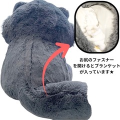 問い合わせ下さった皆様ありがとうございます！現在お取引中です。ディズニー　ぬいぐるみ　猫　ルシファー　ブランケット　コストコ　未使用　大型サイズの画像