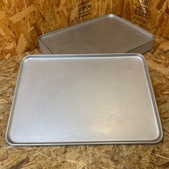 C(7762) 浅型 天板 10個 六取 バット 380×530×15mm 業務用 厨房 飲食店 店舗用 パン屋 製菓店 中古の画像