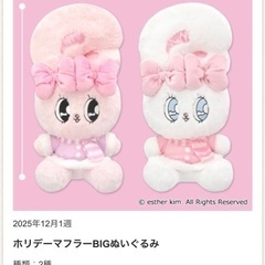 【20日までの出品】新作♡新品タグ付 エスターバニー ぬいぐるみ2種セットの画像