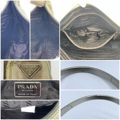 PRADA プラダ ホーボー ハンドバッグ 肩掛け ワンハンドル ワンショルダー セミショルダー テスートナイロン プラスチック メタルハンドル 三角ロゴプレート トライアングルロゴプレートの画像