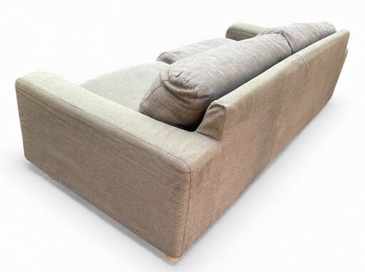 無印良品　フェザー　ポケットコイル　ソファ本体　生成り　綿麻　2.5シーター 無印良品 フェザー ポケットコイル ソファ本体 生成り 綿麻 2.5