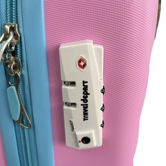 【ドリーム池田店】◎ジモティ割対象品◎キャリーケース　ピンク×ブルー　タイヤややキズ有【99680000038582】の画像