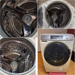 本日まで！  Panasonic ドラム式洗濯乾燥機(6.0kg) 左開き  プチドラム エコナビ搭載   NA-VD120L | 人気 コンパクト  左開き・パナソニック プチドラム   洗濯6.0㎏/乾燥3.0㎏ ドラム式洗濯機  エコナビ マンションサイズ NA-VD120L  の画像