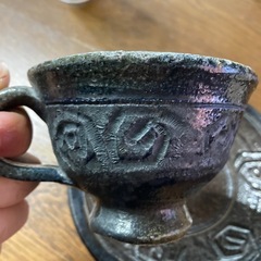 焼き物　ティーカップセットの画像