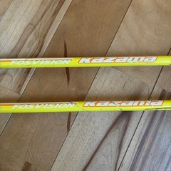kazama カザマ　 黄色　スキー　ストック　 キッズ　子供 長さ約101cmの画像