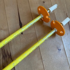 kazama カザマ　 黄色　スキー　ストック　 キッズ　子供 長さ約101cmの画像