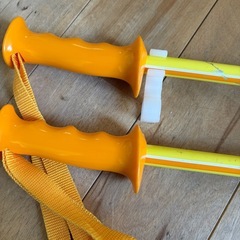 kazama カザマ　 黄色　スキー　ストック　 キッズ　子供 長さ約101cmの画像