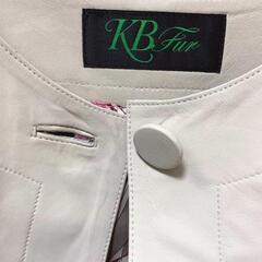 美品【KB fur】韓国製　ラム本革　羊革　柔らか　レザーコート　七分袖デザインの画像