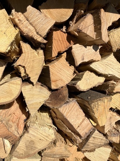 来シーズン用にどうぞ 広葉樹ミックス 未乾燥薪