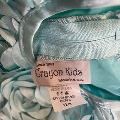 キッズドレス 水色 チュール フラワー12mの画像