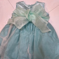キッズドレス 水色 チュール フラワー12mの画像
