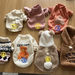 小型犬用衣類7点の画像
