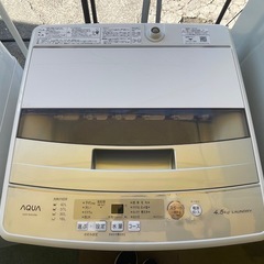 【リサイクルサービス八光】2019年製　アクア AQW-S45H-W 全自動洗濯機 ホワイト [洗濯4.5kg /乾燥機能無 /上開き]の画像