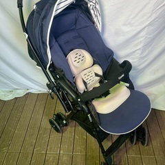 【A168】Combi/コンビ メチャライト ハイシート ネイビー 外箱あり 美品 ベビーカーの画像