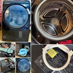 本日まで  ！！パナソニック Panasonic  ななめ型ドラム式洗濯乾燥機（6.0kg）  左開き・コモンブラック  NIGHT COLORS（ナイトカラー）シリーズ  NA-VD200L-CK | 人気 スタイリッシュでコンパクト  洗濯6.0kg 乾燥3.0Kg ドラム式洗濯機  パナソニック プチドラム  の画像