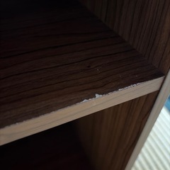 木目調3段カラーボックスの画像