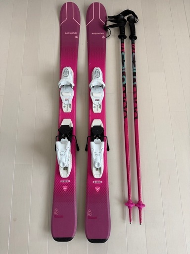 子供用スキー板110cm、ポール95cm.ビンディングセット (ゆうやさん