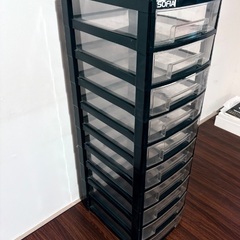 書類ケース、オフィスチェスト　引き出し10段　中古の画像