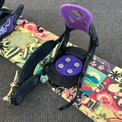 店頭引き渡し 中古 SPOON スノーボード 板 ビンディング セット 120cm キッズ スノボの画像