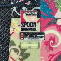 店頭引き渡し 中古 SPOON スノーボード 板 ビンディング セット 120cm キッズ スノボの画像
