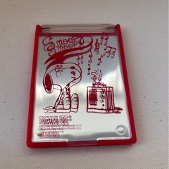 新品未使用 スヌーピー コンパクトミラー(赤)の画像