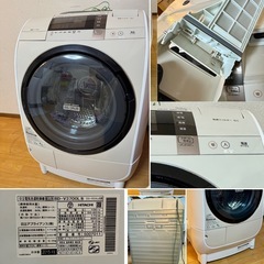 日立 HITACHI 高機能　ドラム式洗濯乾燥機（9.0kg）  左開き  ビッグドラム ヒートリサイクル」で省エネ＆ふんわり  「風アイロン」でシワ伸ばし   大容量 「たたき洗い」でしっかり洗浄 | の画像