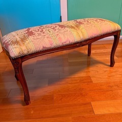 【お取引中】お譲りします❤️ロココ調 アンティーク風❤️クラシカル スツール❤️猫脚家具❤️JR伊丹駅前の画像