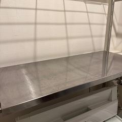 ランドリーラック　伸縮ステンレス洗濯機ラックの画像