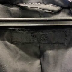 万代店　
ユニクロ　黒 フード付き ダウンジャケット ロング丈 ベルト付 サイズSの画像