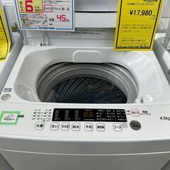 【ジャングルジャングル滋賀草津店】ジモティ来店特価!!　洗濯機　ﾊｲｾﾝｽ　HW-K45E　2024　J-251298の画像