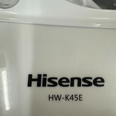 【ジャングルジャングル滋賀草津店】ジモティ来店特価!!　洗濯機　ﾊｲｾﾝｽ　HW-K45E　2024　J-251298の画像