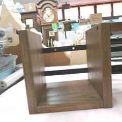 LOWYA トイレットペーパーホルダー ツインタイプ 棚付き 天然木 ヴィンテージブラウン/ブラック ロウヤ 札幌 西岡店の画像