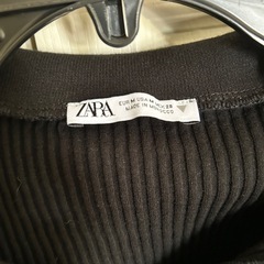 Zara ザラ ポロシャツ 黒の画像