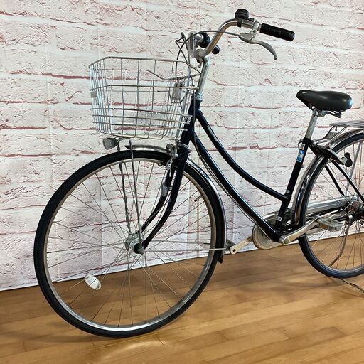 【大人用】整備済中古自転車 ブリヂストン 27型ロングティーンW型  黒色 <自転車のオオムラ 静岡店>