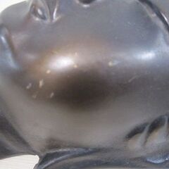 仏教美術 仏面 月光菩薩 在銘 鉄製 鉄面 仮面 鉄仮面 お面【中古】JO12020GOHの画像